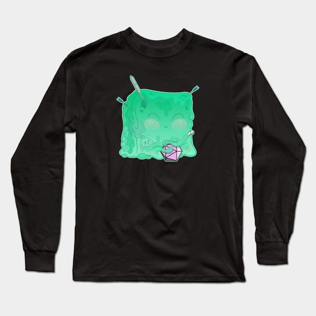 Rollplay Guild: Chibi Creature (Gelatinous Cube) Long Sleeve T-Shirt by Rollplay Guild